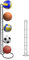 XIAQICA 5 Strati Porta Palloni Rimovibile Rastrelliera per Palloni Verticale Supporto per pallacanestro Pallacanestro Calcio Pallavolo Rugby Rastrelliera da Calcio Basket Scaffale di Stoccaggio di Att
