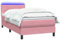 vidaXL Boxspringbett mit Matratze Rosa 100x220 cm Samt, Bett, Bettrahmen, Einzelbett, Schlafzimmermöbel, Lattenrost, Samtbett, Polsterbett