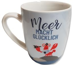 Becher Bauchig 250ml, Meer macht glücklich