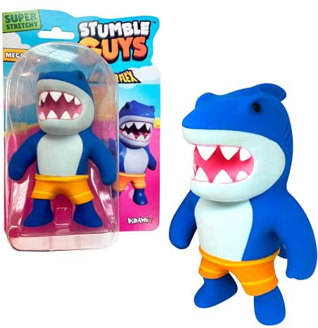 Bizak Monsterflex Stumple Guys, Videospiel, Megalodon, super dehnbar und elastisch, 15 cm, 16 Modelle zum Sammeln, für Erwachsene und Kinder ab 4 Jahren (64390006-8)