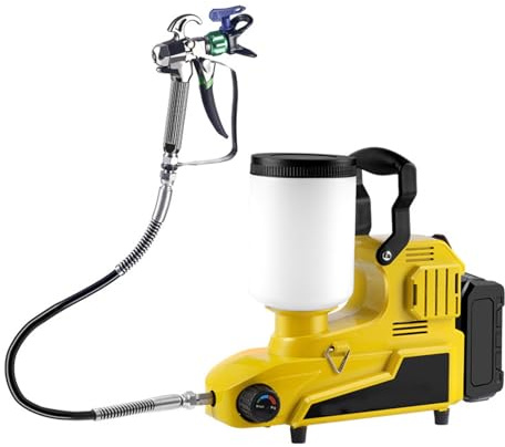 High-Pressure Airless Paint Sprayer, 500W Emulsion Sprayer with 5M Hose & 50CM Extension Rod, 2L Capacity for Indoor/Outdoor Fire Prevention
