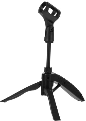FUTUREORYY Soporte de Micrófono de Mesa Ajustable con Base Estable y Fijación Antideslizante para Estudio y Radio Soporte Telescópico Compatible con Micrófonos Cableados Inalámbricos