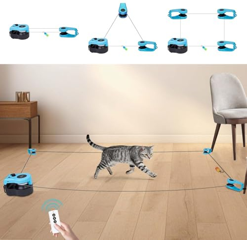 Elektrisches Laufband für den Innenbereich, intelligentes automatisches rotierendes Katzenspielzeug, ermutigt Katzen zum Trainieren, Abnehmen und Lindern von Angstzuständen