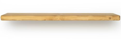 IANPAV Rustic Handmade Floating Shelf, Wall Mounted, 180cm x 14.5cm INVISIBLE Design, Old Oak, Handcrafted Vintage Style