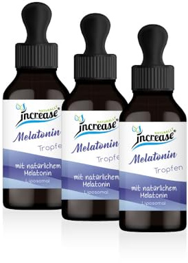 Nimm 3, zahl 2 Aktion Liposomale Melatonin Tropfen hochdosiert - 0,5mg Melatonin pro Tag (45mg in 3 Flaschen) - Keto MCT Öl C8 & C10