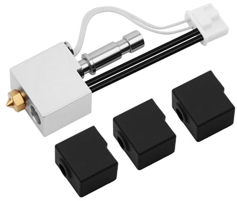 Cyberwork Anycubic Kobra S1 Combo Keramik Hotend Kit, Upgrade 3D Drucker Extruder mit 0.4mm gehärteter Stahl Düse, Schnelles Aufheizen, 2 Silikonsocken, Kompatibel mit Kobra S1/ACE Pro