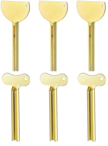 HANABASS 6 Stück Tubenausdrücker aus Metall Robust und Kompakt für Kosmetik und Creme Eleganter Zinklegierungs Tubenquetscher für Schönheitssalons und Reisen