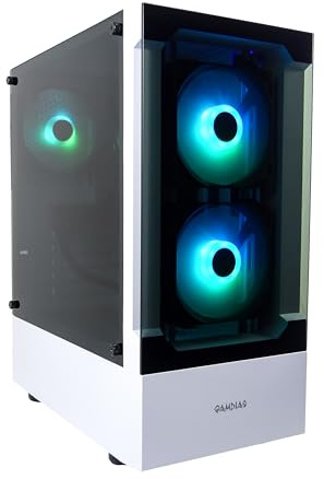 Intel i5-12400 6 cœurs PC Gaming RGB Elite RTX 5060 8GB - 500GB SSD - 16GB RAM - Windows 11 Pro - WiFi - Gamdias Talos E3 White
