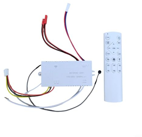 Controller per ventola senza lame con controllo vocale offline per ventilatore da soffitto, uscita LED 25-72 W, ingresso 170-265 V, bianco (ventilatore a rullo 72 W x 2)