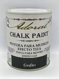 Adoral - Chalk Paint Pintura para muebles Efecto Tiza 125 ml Grafito