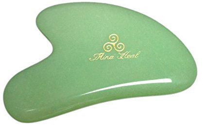 Jade Stone Massage Tool Heart Shape, for Anti-wrinkles, Anti-aging Gua Sha Massage, Skin Detox and Rejuvenation & Beauty