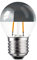 NCC-Licht LED Filament Tropfen Leuchtmittel 2W = 25W E27 Kopfspiegel Silber Glühfaden extra Warmweiß 2200K