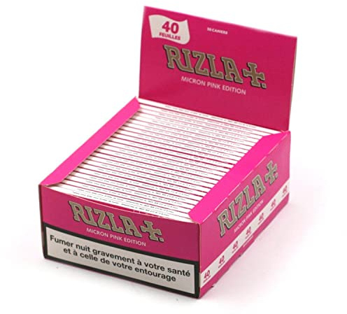 Rizla+ Papier à Rouler Slim Micron Pink x 50