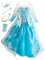 Eleasica Kostüm Kinder Prinzessin Elsa Kleid Mädchen Eiskönigin Zubehör Diademe Zauberstab Verkleidung Weihnachten Karneval Fasching Geburtstagsgeschenk Cosplay Lange Ärmel,Blau,130