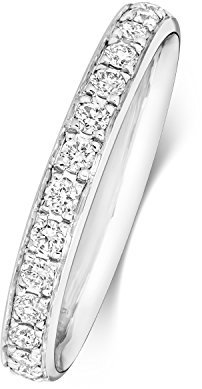 EDS Jewels Platin 950 2,7mm Leichter Komfort Halb Ewigkeit Damen Diamant Hochzeit Band/Ring Brilliant Schleifen 0,26 Karat G - SI1 WJS18774PT950, Metall, Diamant