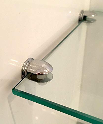 Euro Tische Regal-Halter Glasbodenträger - Stabile Regalträger für Glas- und Holzböden - Verschiedene Varianten (2 Stück) (Modell 6)