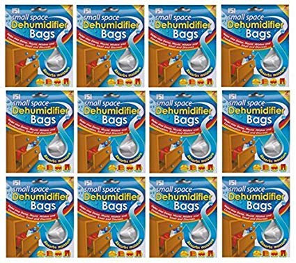 3 X 12 Packs of 2 Small Space Dehumidifier Bags Helps Stop Damp Moisture Mould 50ml