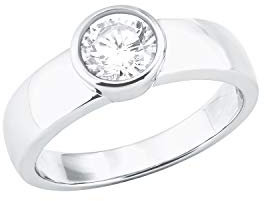 s.Oliver Ring 925 Sterling Silber Damen Ringe, mit Zirkonia synth., Silber, Kommt in Schmuck Geschenk Box, 2027573
