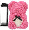 HVKMZA Rose Bear,Rose Teddy Rose,Rose Bear Forever Artificial Flowers The Best gifts for women, gifts for girlfriend,gifts for her,birthday gift (pink)