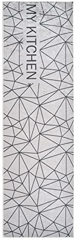 wunderlin Läufer Flur Teppich Küche Collection Waschbarer Modernes Design, Wertvoll Verwenden Für Teppichlaeufer, rutschfest und Küchenläufer | Nützlich Küchenteppich Waschbar (Geometrics, 60x200)