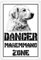 CARTELLO ATTENTI AL CANE - Danger PASTORE MAREMMANO zone - Con Adesivo in Vinile e Pannello in Forex (Pannello 5mm Stampato)