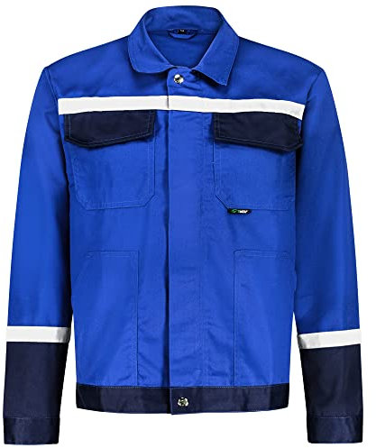 BWOLF Char Chaqueta de trabajo para hombres Chaqueta de trabajo Reflector multifuncional Chaqueta de trabajo - Azul/Gris, azul, XL