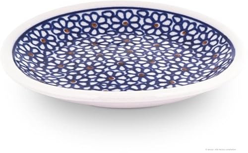 Bunzlauer keramik kleiner flacher Teller (Untertasse), Ø11,6 cm, H=2,2 cm, Dekor 120