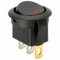 AUTOZOCO Interruptor basculante redondo con luz, Interruptor 2 posiciones, Interruptor 3 vias, Orificio de montaje de 19 mm, Interruptor ON-OFF SPST, 20 A 12V DC, Luz Roja