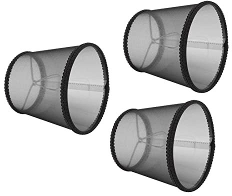 3PCS E14 Paralume in Tessuto, Nero Trasparente Paralume Copertura Della Lampada Tavolo Candela Lampadario Paralume per la Casa Hotel Camera Da Letto 5.9 X 5.5 X 4.3in