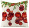 Epinki Kissenbezüge Weihnachten 50x50cm, Weihnachtskugel Motiv Zierkissenbezüge Leinen Weich Bequem, Quadratische Kissenhülle für Autos Wohnzimmer Schlafzimmer Dekor, Weiß Rot