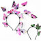 2 Stücke Schmetterlings-Fascinator Stirnbänder, Haarreif Schmetterling, Schmetterling Haarschmuck Set, für Schmetterlings-Cosplay, Braut Schmetterling Stirnband