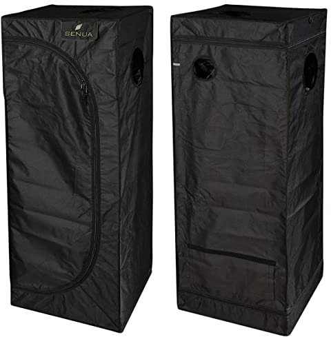 Senua 600D Mylar Hydroponic Water-Resistant Grow Tent with Observation Window and Removable Floor Tray, Tool Bag for Indoor Plant Seedling, Propagation, Blossom, etc (120 x 120 x 200 cm)