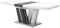 Vente-unique - Table à Manger Extensible Noami II - 6 à 8 Personnes - MDF laqué Gris et Blanc