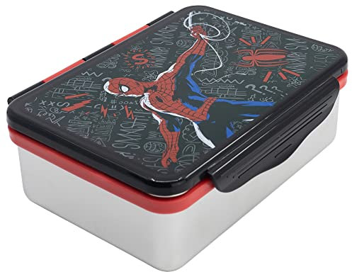 Stor WASSERDICHTE BROTDOSE AUS EDELSTAHL | ACERO INOXIDABLE XXX ML SPIDERMAN BLACK BOARD