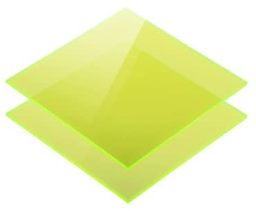 Acrylglas Zuschnitte leuchtend farbig, Fluoreszierend, GS Platte, 3 mm stark, vielfältig verwendbar, INNEN & AUßEN, bruchfestes Marken Acrylglas für Lichtobjekte (Grün Fluoreszierend, 20 x 30cm)