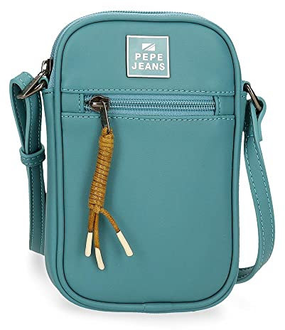 Pepe Jeans Bea Borsa a Tracolla Portacellulare Blu 11x17,5x2,5 cm Pelle Sintetica