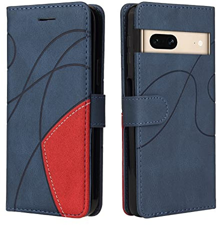 CXTcase Handyhülle für Google Pixel 7a, Flip PU Leder Hülle Cover, Modisch Flip Case für Google Pixel 7a Handytasche Schutzhülle, Blau