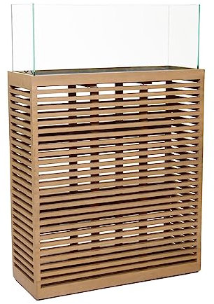 VIVANNO Windlicht-Säule Kerzenständer Holz Candela XL Braun mit Streben - 100x67x25