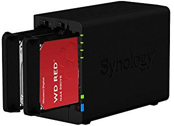 Synology DS224+ 6 GB NAS 16 TB (2 x 8 TB) WD Red+, montiert und getestet mit SE DSM installiert