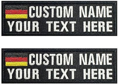 Benutzerdefinierte deutsche Militär Name Patch personalisierte gestickte Text Namensschild mit Verschluss Klettverschluss in vielen Größen und Farben