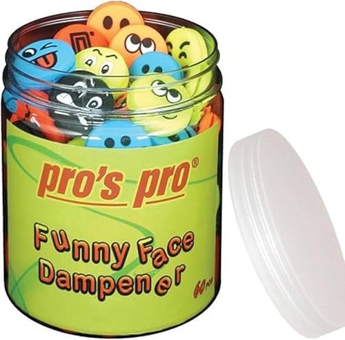Generisch Pros Pro Funny Face Boîte de 60 amortisseurs de vibrations pour tennis