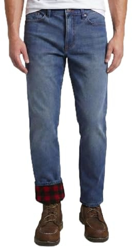 Weatherproof Vintage Fleece Lined Jeans Men - Regular Fit | Soft & Warm, Cold Weather Insulated Fleece Winter Pants for Men