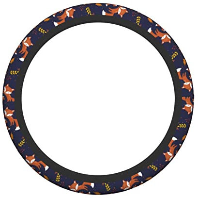 Lenkradbezug Fuchs-Familie, universal, 38,1 cm, rutschfest, Neopren, für Erwachsene, geeignet für die meisten Autos, SUVs, LKWs