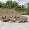 Festnight Gartenlounge Bambus Garten Loungemöbel Set Terrasse Gartenmöbel Set Groß Lounge Sofa Outdoor Couch Set Sitzgruppe Terassenmöbel XXL Sitzgarnitur Gartengarnitur