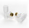 VANCOCO 2Pcs 1/2×15mm White Angled Radiator Valves Round, Manual Radiator Valves Pair Standard Connection for Heated Towel Rail and Central Heating Modern Bathroom