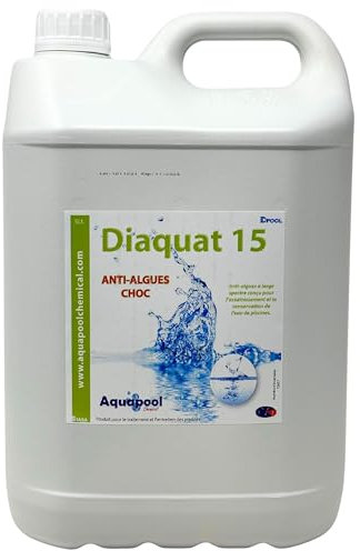 Algicide Anti Algues Piscine, rattrapage Choc Eau Verte │Anti Eau Verte/Trouble, Traitement Anti-algues 1L et 5L │Produit Stop algues et récupération des eaux Troubles (5L)