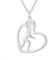 TEAMER Herz Volleyball Spieler Halskette Zarter Volleyball Anhänger Mode Sport Ball Schmuck Sportler Trainer Volleyball Liebhaber (Volleyball Beule Spieler - Silber)