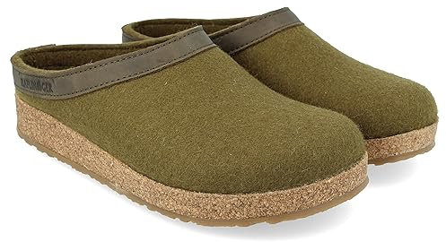 HAFLINGER Grizzly Torben Filzclog aus reinem Wollfilz Olivgrün (116), Gr. 49
