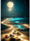 QINRUBB Mondlicht Diamond Painting Erwachsene, 5D Strand Diamant Painting Bilder Anfänger, DIY Traumland Runder Vollbohrer Diamanten Malerei Stickerei Kreuzstich Geschenke Home Wand Dekor 30x40cm
