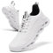 TIANZEBEN Herren Schuhe Turnschuhe Sportschuhe Laufschuhe Running Tennis Walkingschuhe Fitnessstudio Sneaker Freizeit Fashion Leichtgewichts Atmungsaktiv Weiß 46